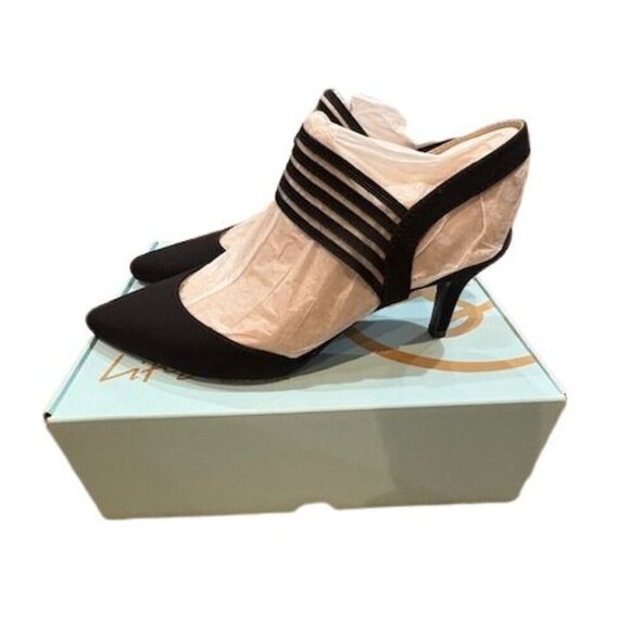 Life Stride “Sanya” Modern Microsuede Pump in Black – Size 9 M – New in Box - Picture 2 of 9